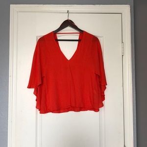 Red orange Zara blouse worn only once
